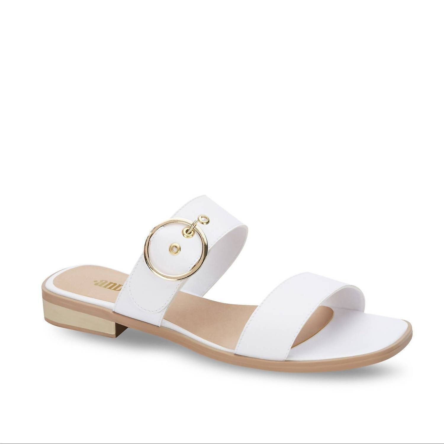 New Andrea Women's Double-Strap Sandal In White